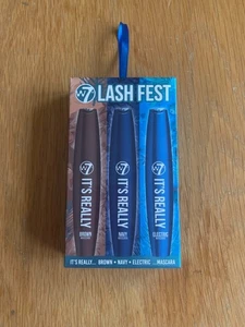 Brand New & Sealed W7 Lash Fest It's Really Mascara Gift Set- Brown,Navy & Blue - Picture 1 of 2