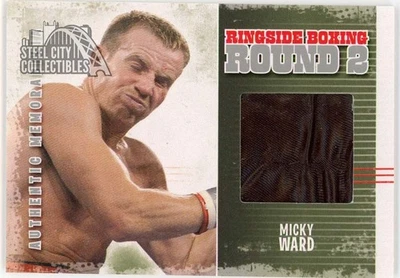 Micky Ward 2011 ITG Ringside Boxing Silver Trunks Card #AM-47 (Black) - Image 1 of 2