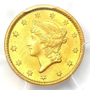 1854 Liberty Gold Dollar G$1 - Certified PCGS Uncirculated Details (UNC MS) - Picture 1 of 4