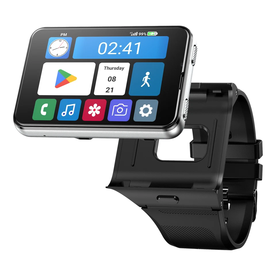 2.88in 4G Larger Screen  Smart Watch Android 11 Dual Camera WIFI GPS SIM Support - Image 1 of 4