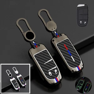 Zinc Alloy Silicone Car Key Fob Case Cover For Jeep Grand Chrysler Dodge Charger - Picture 1 of 17