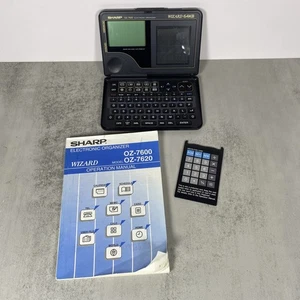 Sharp OZ-7620 Wizard Electronic Organizer 64KB mit Schutzkartenbuch ungetestet - Bild 1 von 13