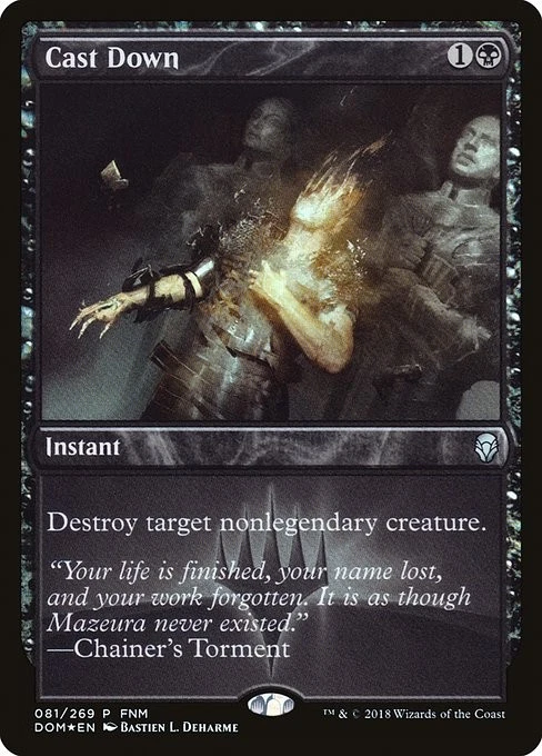[MTG] Cast Down (Foil) (Showcase) (081) (PDOM) NM - Image 1 of 1