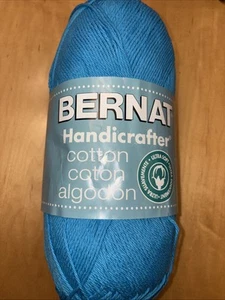 BERNAT  Handcrafter cotton rYarn  Blue Snow Zone 14 OZ. NEW - Picture 1 of 5