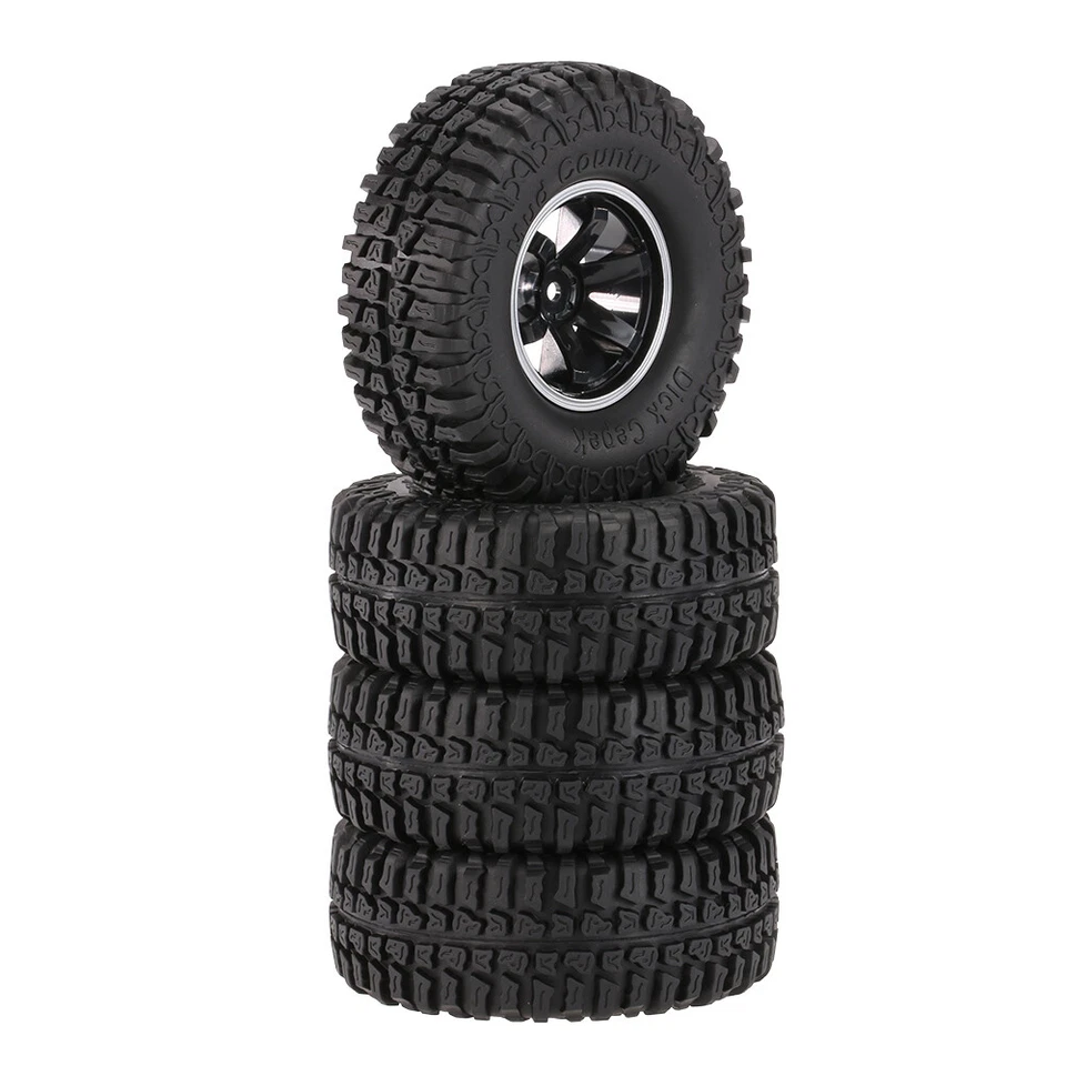 4Pcs AUSTAR AX-3020C 1.9 Inch 103mm 1/10 Scale   Tires with Wheel  Y0N0 - Image 1 of 4