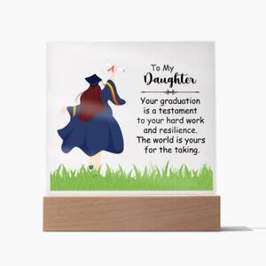 To My Daughter Graduation Plaque Gift