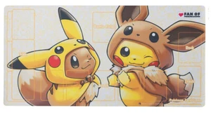 Pokemon Center Official Playmat FAN OF PIKACHU&EIEVUI Japanese - Picture 1 of 3