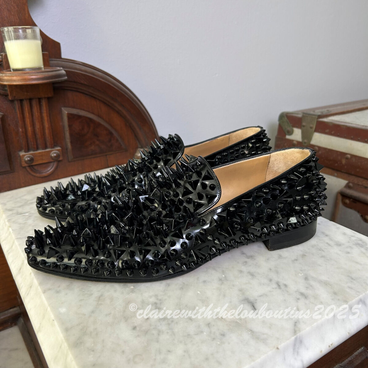 Christian Louboutin女式乐福鞋漆皮休闲鞋男式| eBay Christian Louboutin女式乐福鞋漆皮休闲鞋男式| eBay