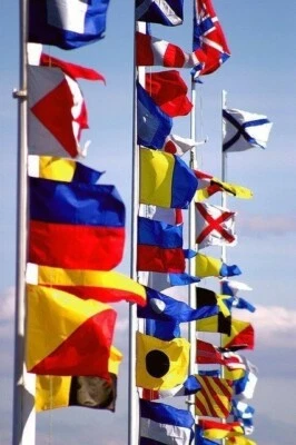 Juegos De 40 Banderas Señal Internacional Barco Náutico Mezcla Tamaño Banderín Alfabético Foto 1 de 4