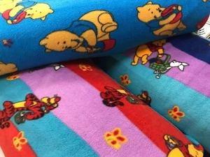 Animals winne the pooh Polar Fleece Soft Fabric material Anti Pill children - Picture 1 of 13