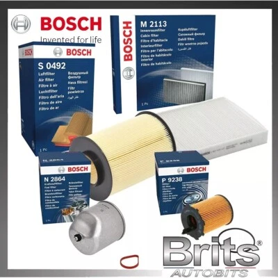 SERVICE KIT for VOLVO V50 1.6 D2 - BOSCH OIL AIR FUEL CABIN FILTERS (2010-2012) - Image 1 of 4