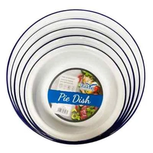Falcon Enamel Round Pie Dish Tin Oven Baking Pies Tart Kitchen Camping Trip Home - Picture 1 of 7
