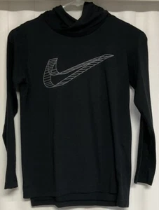 Nike Dri Fit Pullover Lightweight Hoodie Youth Medium Black.  8788 - Picture 1 of 3