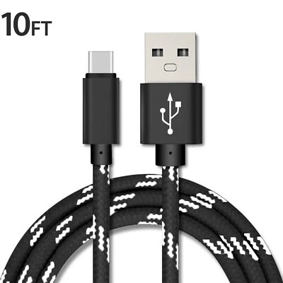 10FT USB Cable Type C Fast Charger For Samsung Galaxy S8 S9 S10 S20 Note 9 10 20 - Image 1 of 4