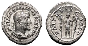 *AET* MAXIMINUS I THRAX AR Denarius. EF-/EF. Emperor. - Picture 1 of 1