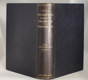 Civil Engineering As Applied in Construction By L.F. Vernon - Harcourt 1st 1902 - Picture 1 of 14