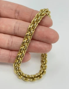 Anne Klein Thick Rope Chain Bracelet Chic Gold Tone - Picture 1 of 9