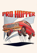 Chevy Impala 64 Lowrider Cartoon - Original Artwork Zeichnung Michael Leonhard