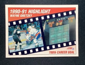 1991-92 Punktzahl 700. Karriereziel Highlight Wayne Gretzky #303 Los Angeles Kings - Bild 1 von 2