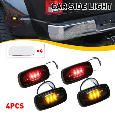 Для 03–18 Dodge Ram 2500 3500 двойные светодиодные габаритные огни для крыла боковые габаритные огни дымчатые 4X - Изображение 1 из 4