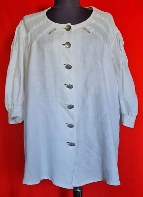 BLUSA VINTAGE DISTLER TRACHTEN OKTOBERFEST DIRNDL TIROL LINO MUJER: US16/EU44 Foto 1 de 4