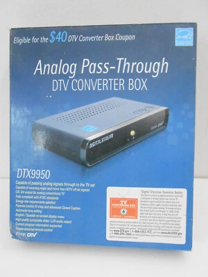 Digital Stream Analog Pass Through DTV Converter Box DTX 9950 - Image 1 of 4