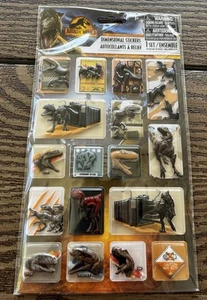 NEU Jurassic World Dinosaurier dimensionale Aufkleber 17 in versiegelter Packung - erhöht - Bild 1 von 2