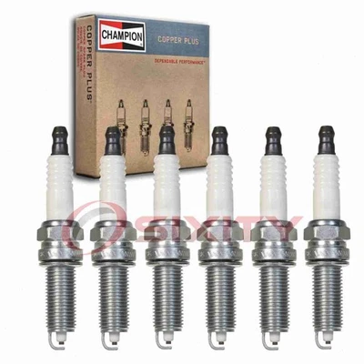 6 pc Champion Copper Plus Spark Plugs for 2017-2019 Genesis G90 3.3L V6 rd Foto 1 de 4
