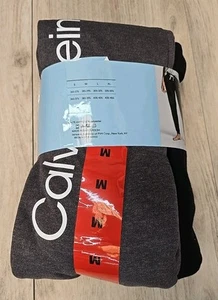 Calvin Klein Women’s 2 Pack French Terry Iconic CK Logo Joggers Grey/Black- M - Picture 1 of 3