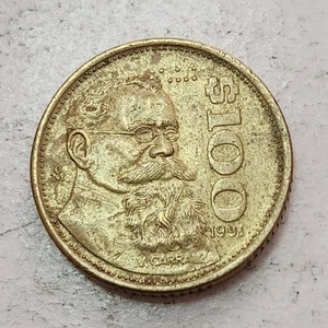 MÉXICO 🇲🇽 100 PESOS COIN 1991 - Picture 1 of 2