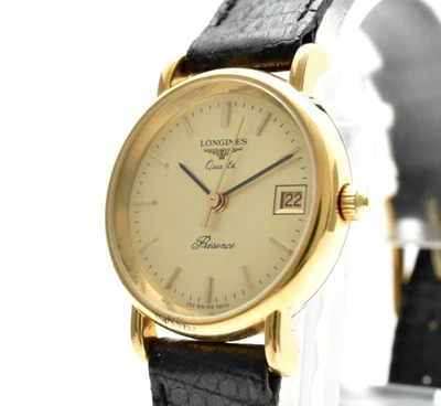 Vintage [ MINT ] Longines Presence 152 6800 Gold Qz 23mm Ladies Watch JAPAN - Image 1 of 4