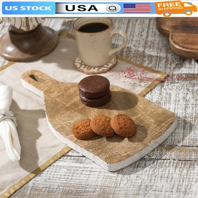 Tabla de cortar/tabla de queso de madera hecha a mano India - 15x7,5" Foto 1 de 4