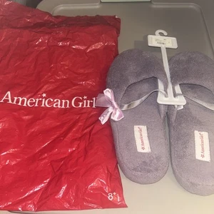 American Girl Doll Isabelle's PURPLE Slippers FOR GIRLS Sz L 5.5-7 NEW - Picture 1 of 4