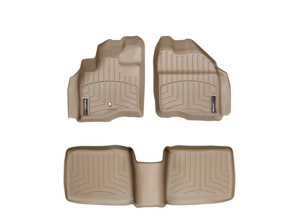 Forro de piso WeatherTech para Ford Taurus 2008-2009 - primera y segunda fila, tostado Foto 1 de 4