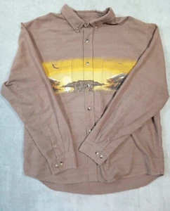 Scandia Woods Shirt Men's Extra Large XL Flannel Southwest Aztec Skyline Vtg - Picture 1 of 9