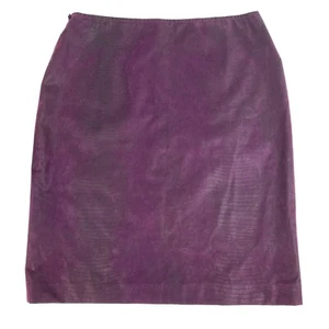 NWT Maggy London Women's Faux Snakeskin Skirt 8 Purple Grape - Picture 1 of 7