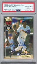 Billy Williams Chicago Cubs 1995 Jimmy Dean PSA DNA Auto NM-MT 8 HOF 6t All-Star