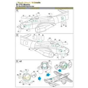 Boeing B-17 G Flying Fortress, Painting Masks (for Revel, Monogram) Scale 1:48 - Bild 1 von 2