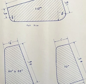 1943 Railroad Bangor Aroostook Foot Guard Moulding Blueprint F9 Trains DWDD15 - Picture 1 of 4