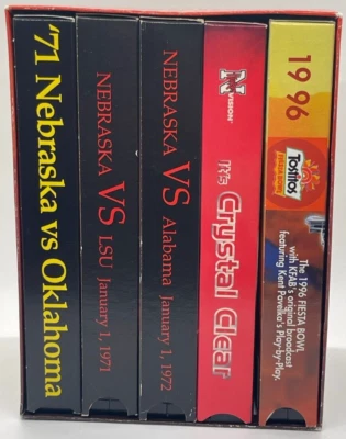 De colección Nebraska Cornhuskers VHS PAQUETE DE CINCO Juego en Caja Husker Video Foto 1 de 4
