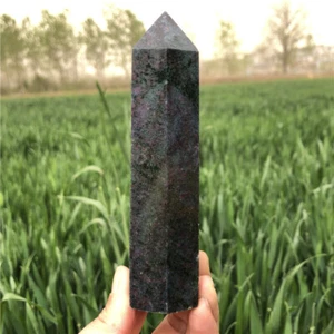 1.12LB Natural Blue Zoisite Obelisk Quartz Crystal Wand Point Heal XA6117-05-A - Picture 1 of 12