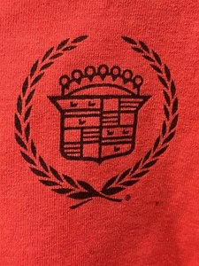 Vintage Mens T-Shirt XL Cadillac Red Fruit Of The Loom Advertising Retro - Picture 1 of 8