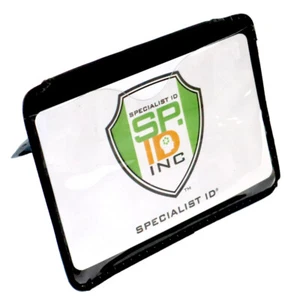 Horizontal Heavy Duty Magnetic ID Badge Holder - Fold Over Shirt Pocket or Belt - Picture 1 of 9