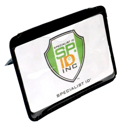 Horizontal Heavy Duty Magnetic ID Badge Holder - Fold Over Shirt Pocket or Belt - Image 1 of 4