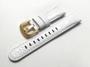 TW Steel Grandeur 22mm White Crocodile Embossed Watch Band - Picture 1 of 2