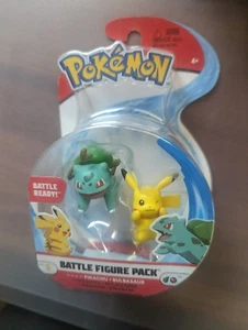 Pokemon Battle Figure Pack Pikachu + Bulbasur escala para batalla - Imagen 1 de 2