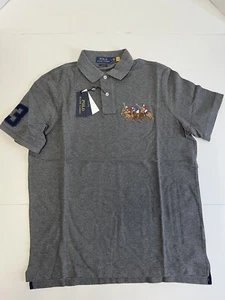 Polo Polo Ralph Lauren Classic Fit Graphic Mesh manica corta GRIGIA da uomo L - Foto 1 di 5