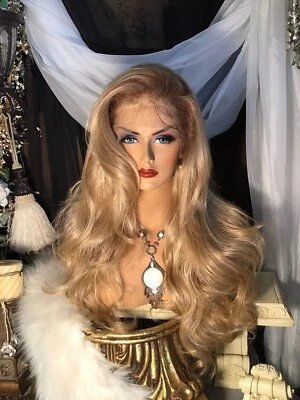 GORGEOUS! 28” Subtle Roots, Carmel Blonde, Free Part,Whole Lace, HH BLEND Wig - Image 1 of 4