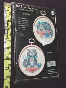 Kätzchen Katze Paar Stich und Rahmen gezählt Kreuzstich Set NEU - Bild 1 von 2