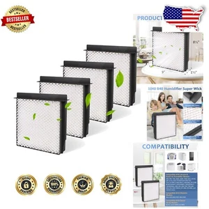 New Cotton Humidifier Filter 4 Pack - Fits Bemis Essick Air Models D46-720, E35 - Picture 1 of 9